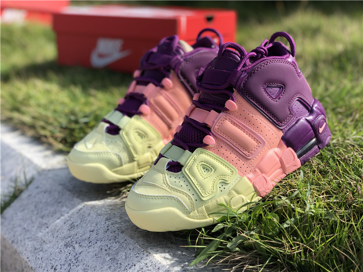 Nike Air More Uptempo Purple Orange Green Shoes For Women